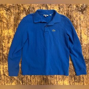 Boys Lacoste Royal Blue Long Sleeve Polo Size 12